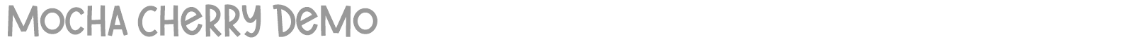 Mocha Cherry font preview